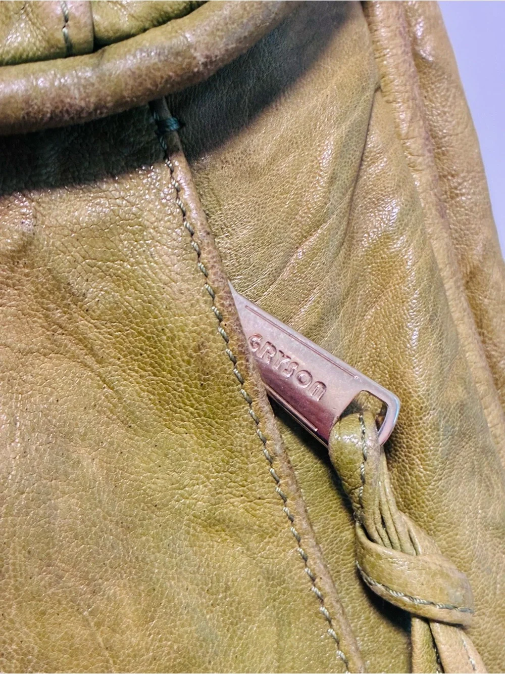 Joy Gryson Haylie green leather handbag purse